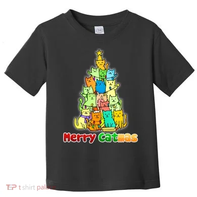 Christmas Merry Catmas Tree Toddler T-Shirt