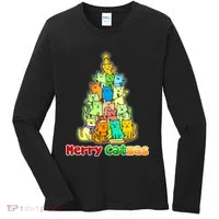 Christmas Merry Catmas Tree Women's Long Sleeve Shirt thumb 0