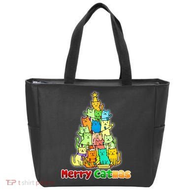 Christmas Merry Catmas Tree Tote Bag