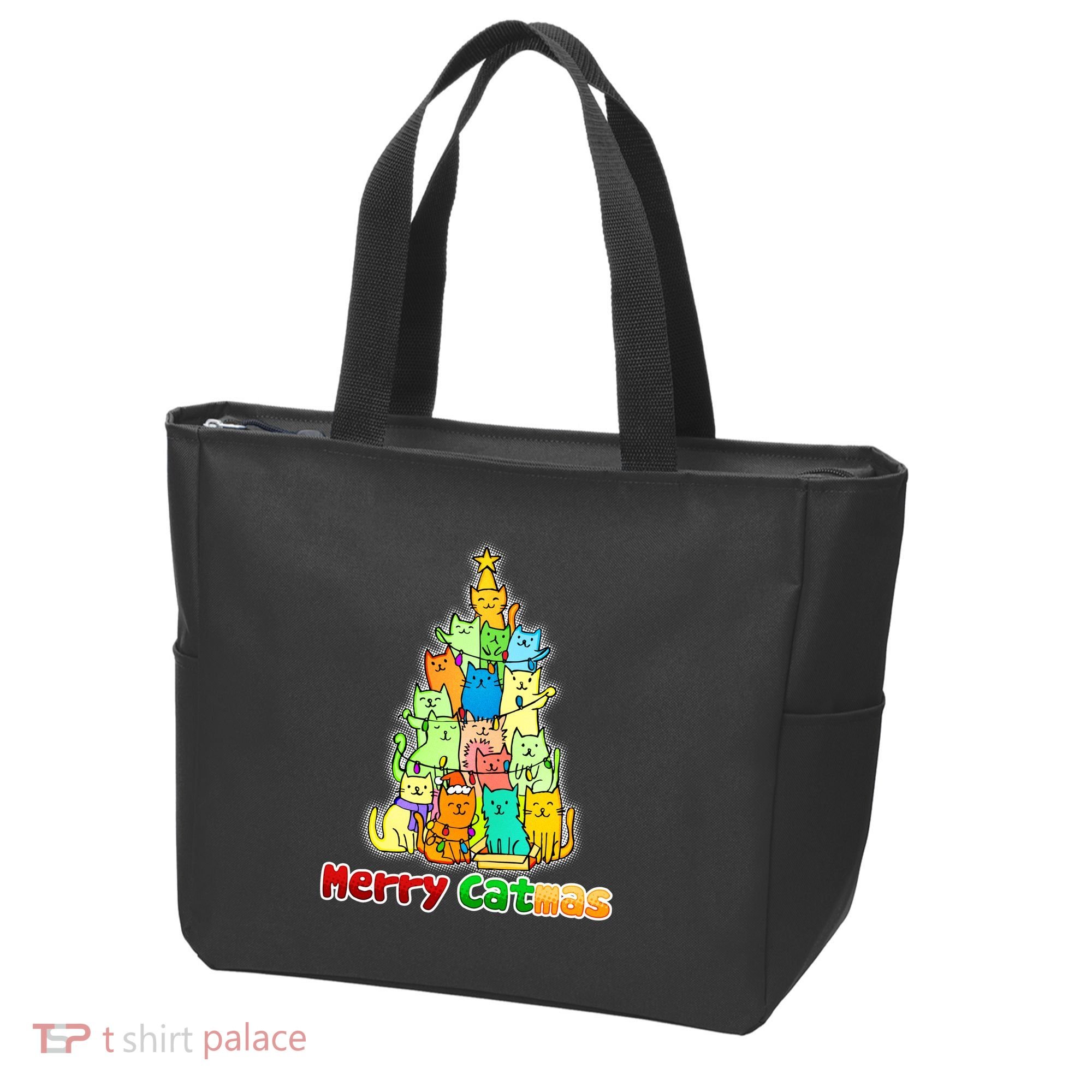 Christmas Merry Catmas Tree Tote Bag