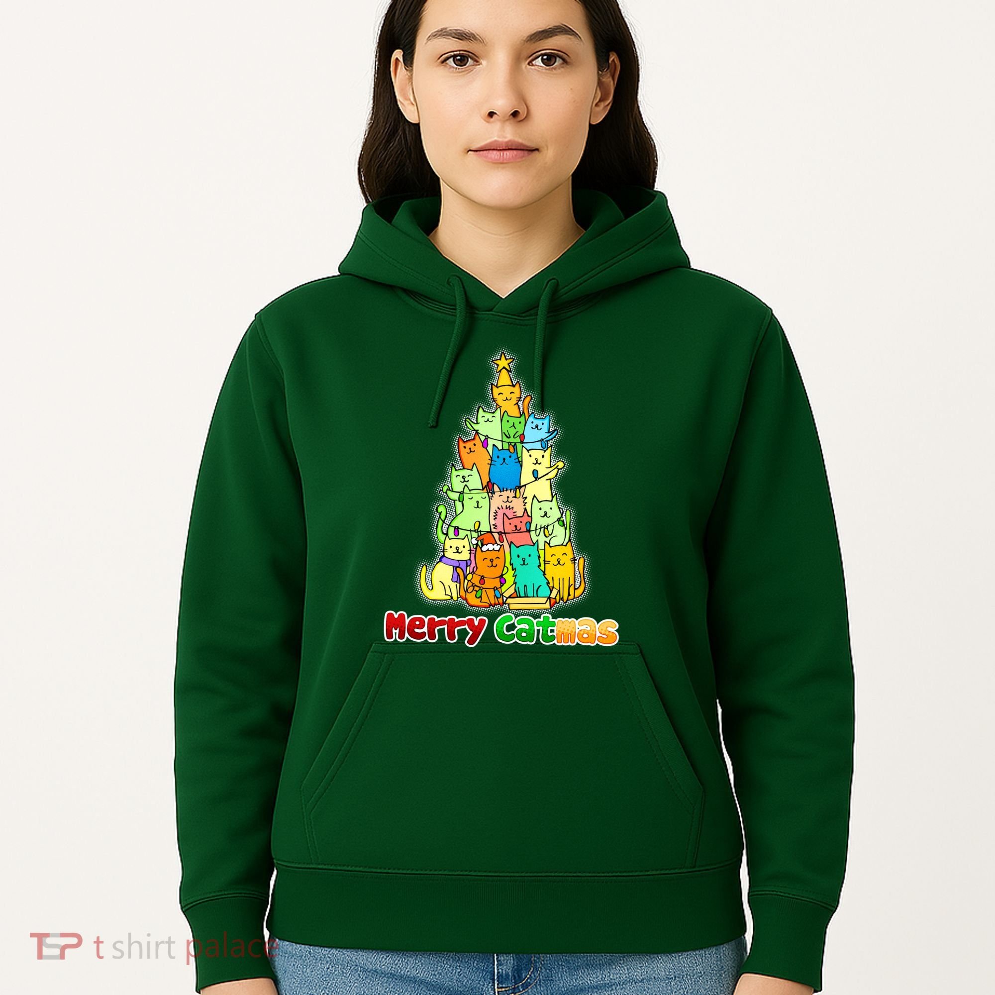 Christmas Merry Catmas Tree Hoodie