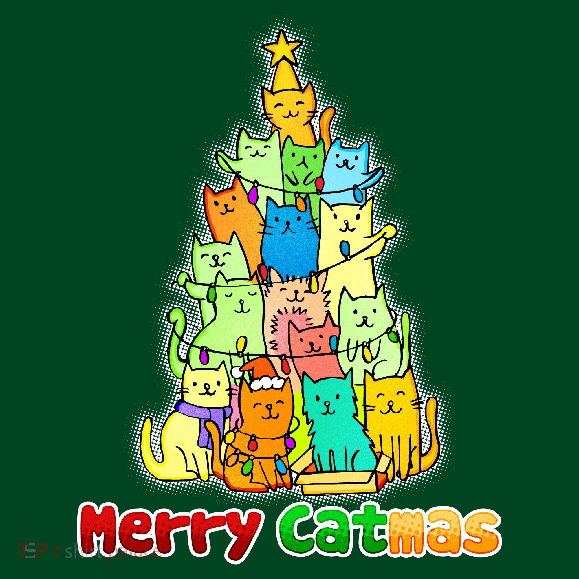 Christmas Merry Catmas Tree Long Sleeve Shirt