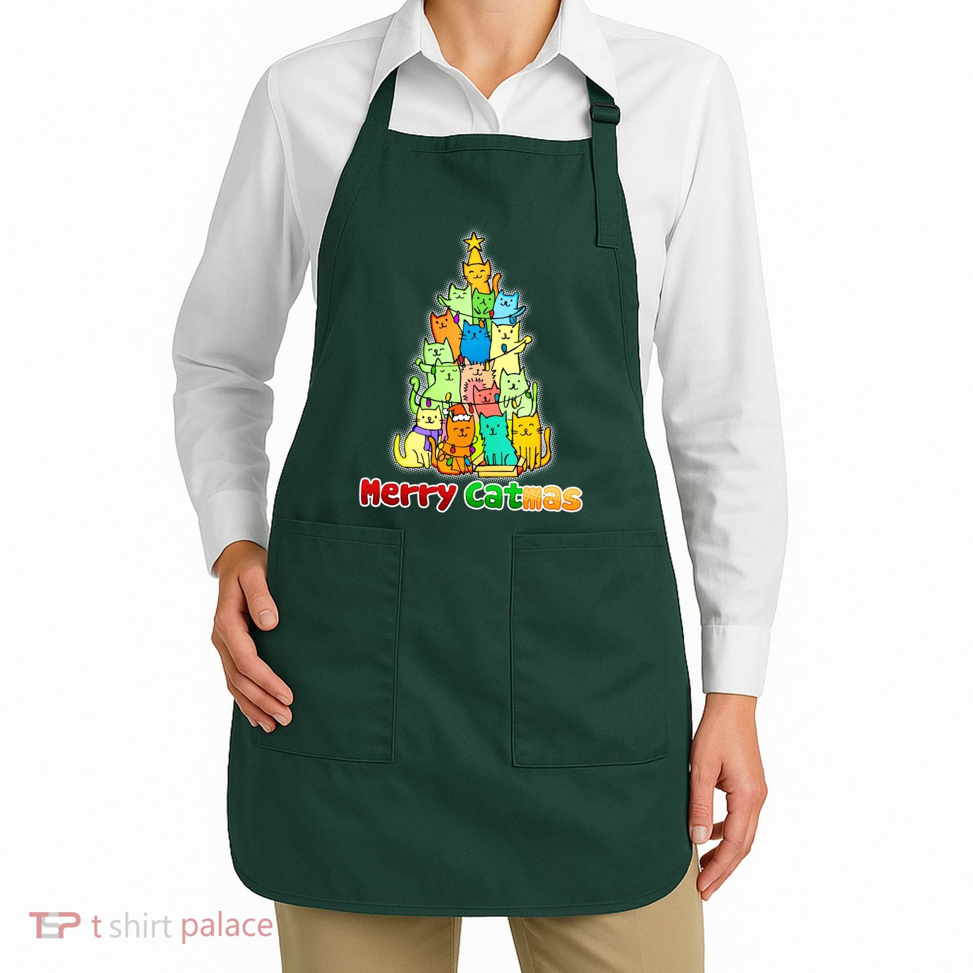 Christmas Merry Catmas Tree Apron