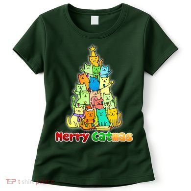 Christmas Merry Catmas Tree Women's T-Shirt
