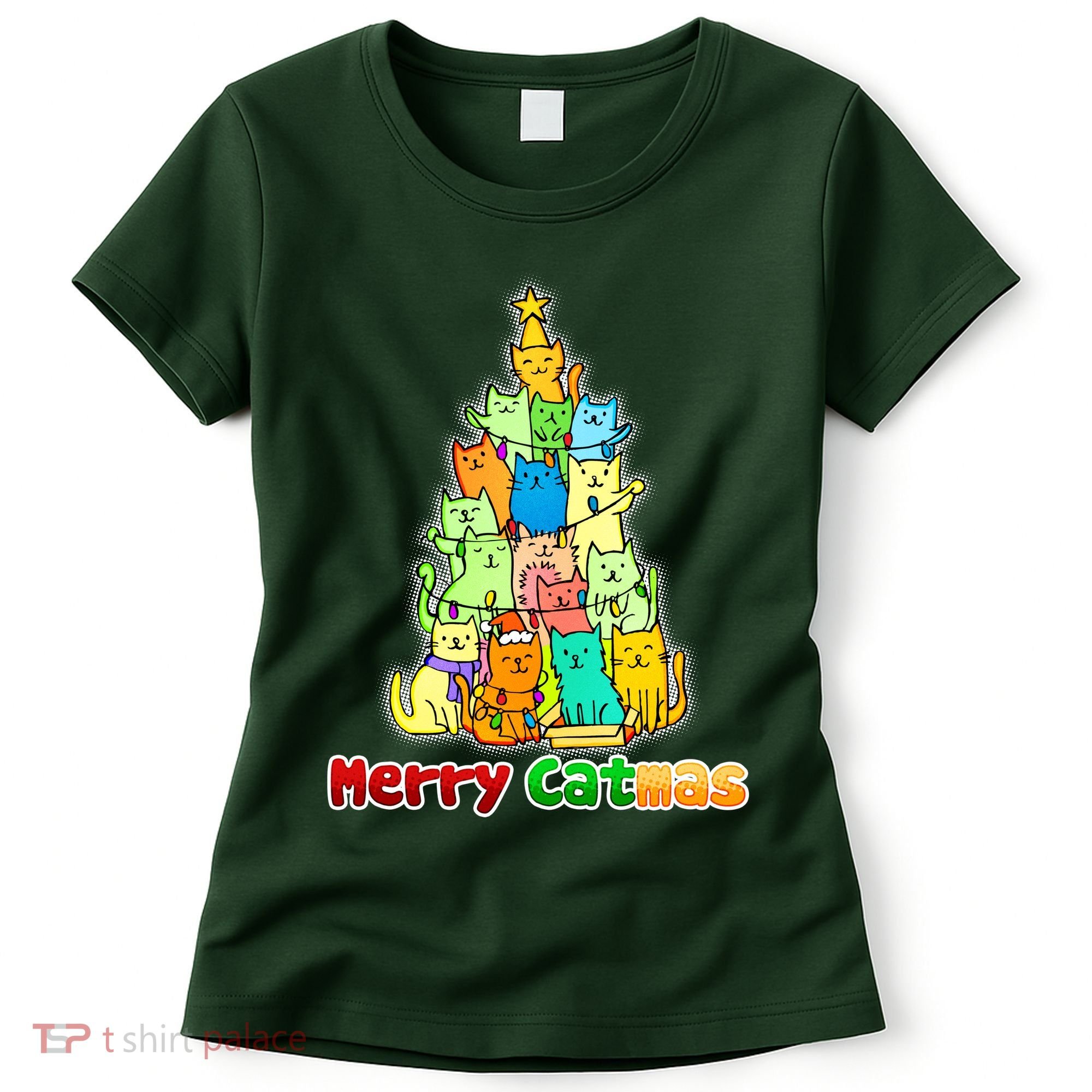 Christmas Merry Catmas Tree Women's T-Shirt