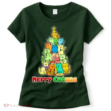 Christmas Merry Catmas Tree Women's T-Shirt