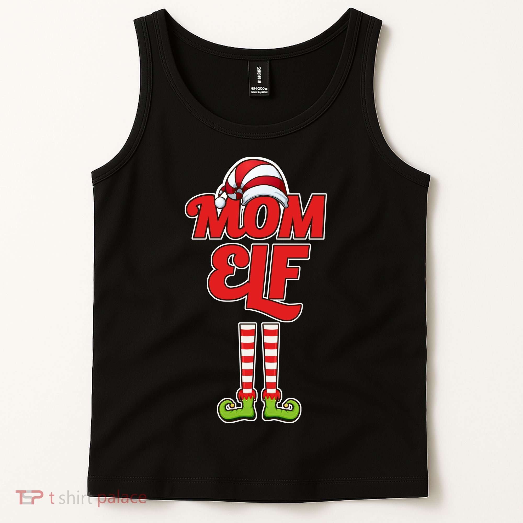 Christmas Mom Elf Tank Top