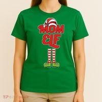 Christmas Mom Elf T-Shirt thumb 4