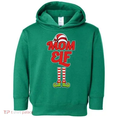 Christmas Mom Elf Toddler Hoodie