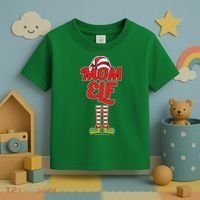 Christmas Mom Elf Toddler T-Shirt thumb 3