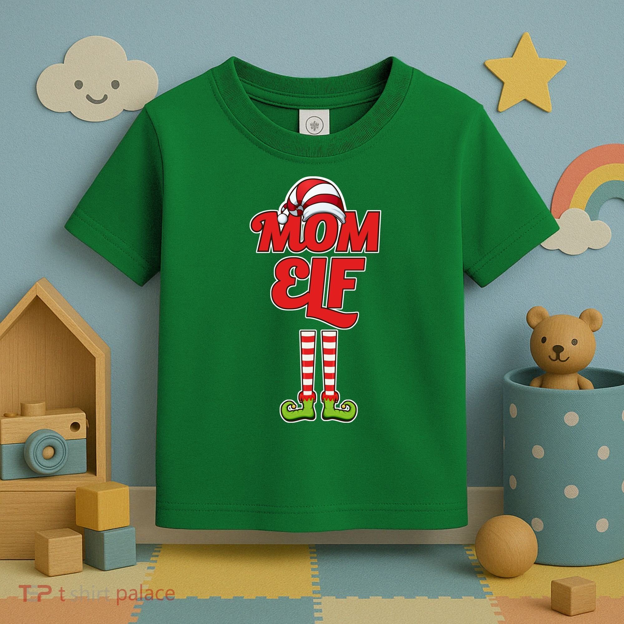 Christmas Mom Elf Toddler T-Shirt