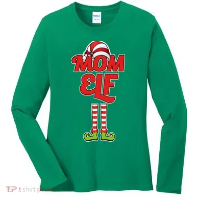 Christmas Mom Elf Women's Long Sleeve Shirt