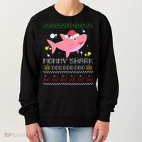 Christmas Mommy Shark Women's Sweatshirt thumb 0
