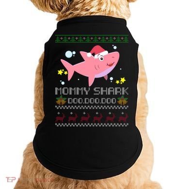 Christmas Mommy Shark Doggie Tank