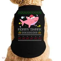 Christmas Mommy Shark Doggie Tank thumb 0
