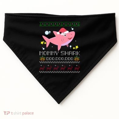 Christmas Mommy Shark USA-Made Doggie Bandana