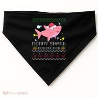 Christmas Mommy Shark USA-Made Doggie Bandana thumb 0