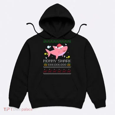 Christmas Mommy Shark Hoodie