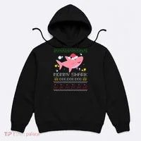 Christmas Mommy Shark Hoodie thumb 0
