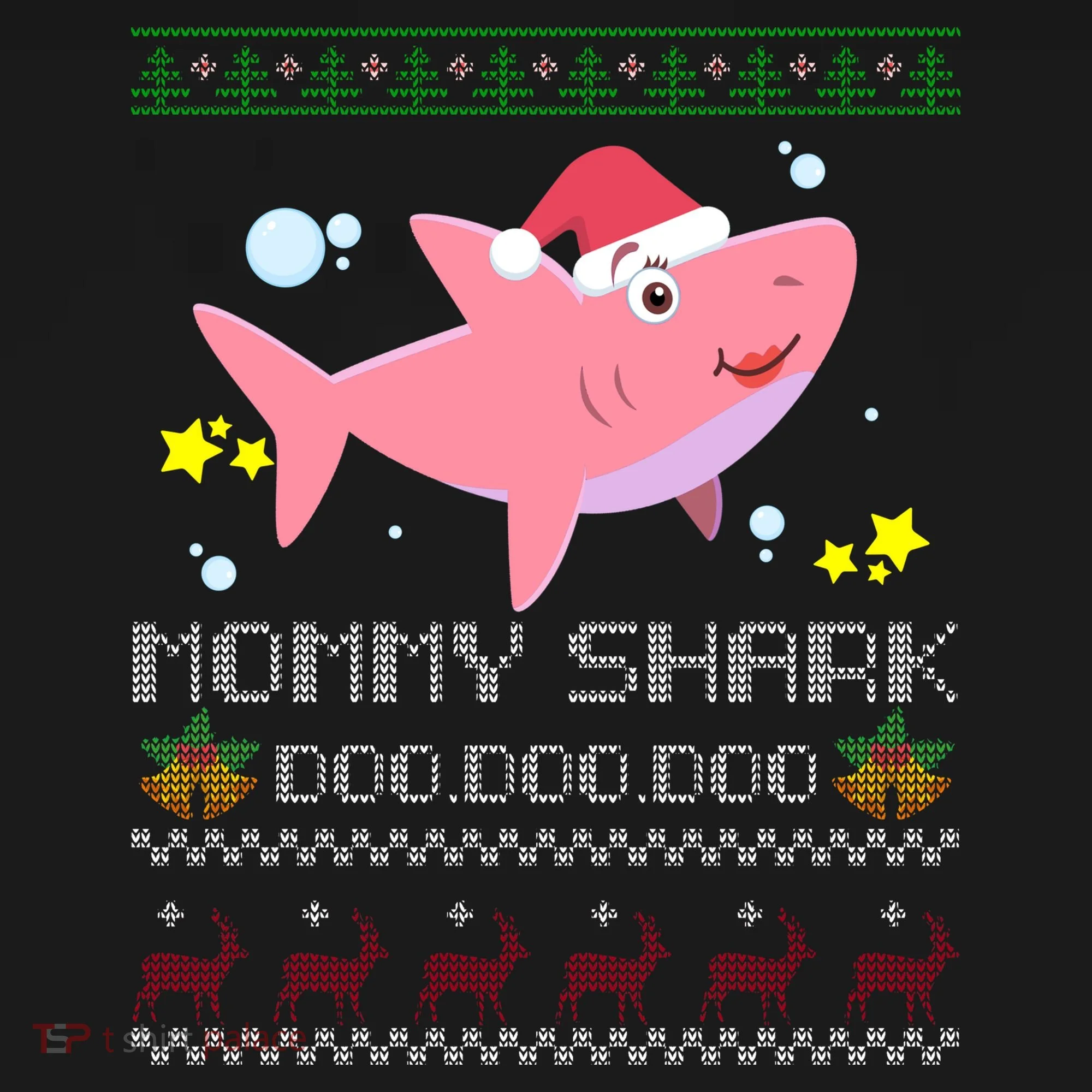 Christmas Mommy Shark Hoodie