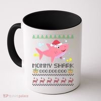 Christmas Mommy Shark Coffee Mug thumb 0