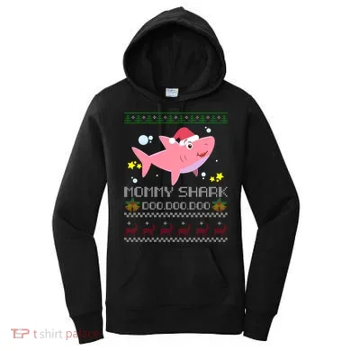 Christmas Mommy Shark Women's Hoodie