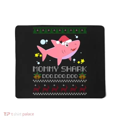 Christmas Mommy Shark Mousepad