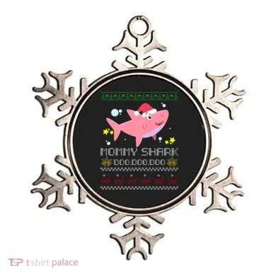 Christmas Mommy Shark Ornament