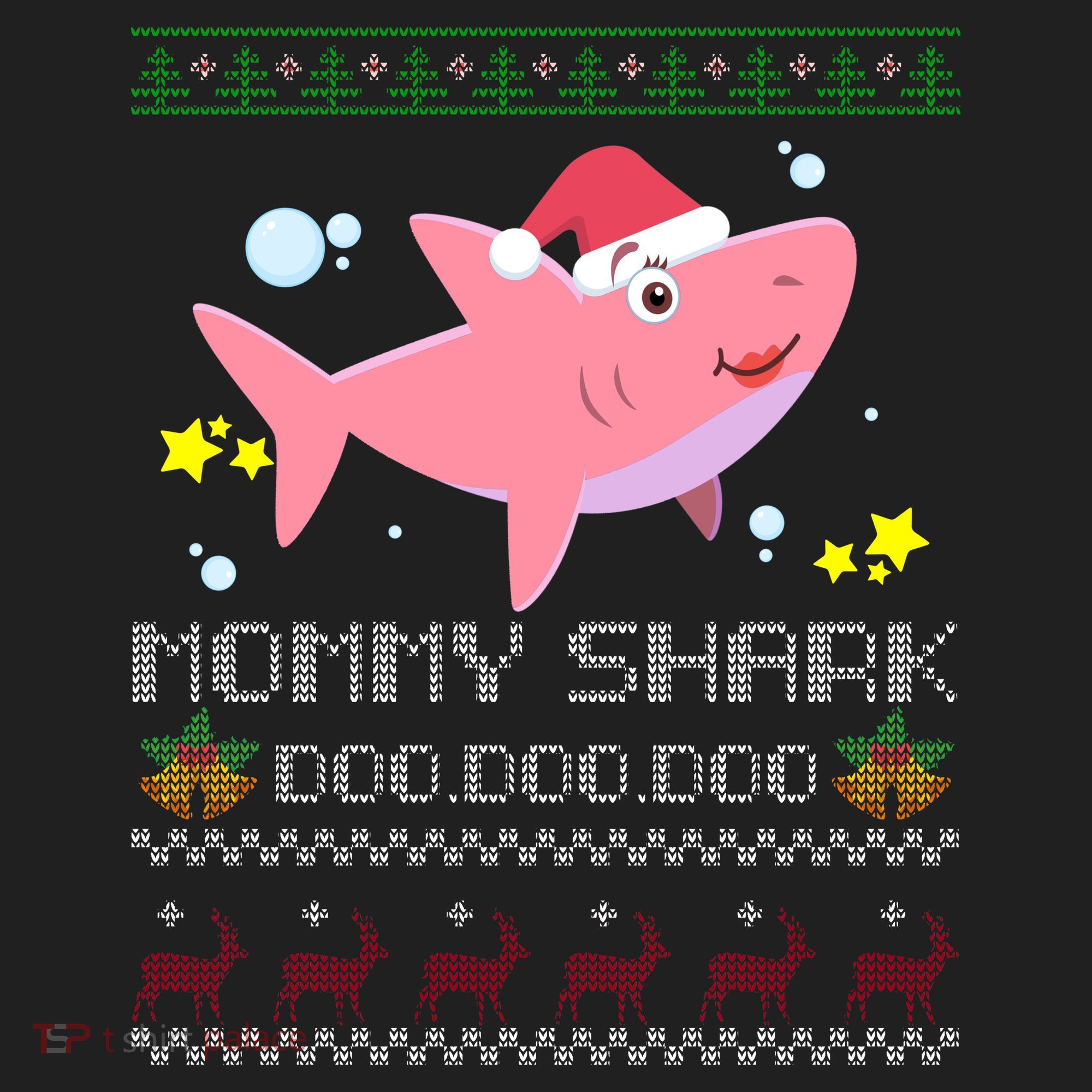 Christmas Mommy Shark Hat