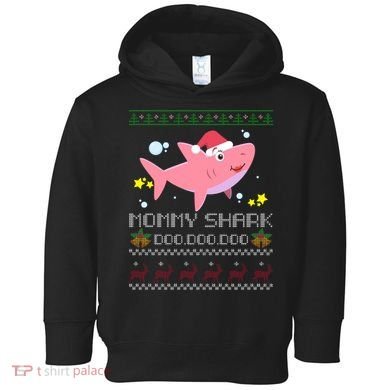 Christmas Mommy Shark Toddler Hoodie
