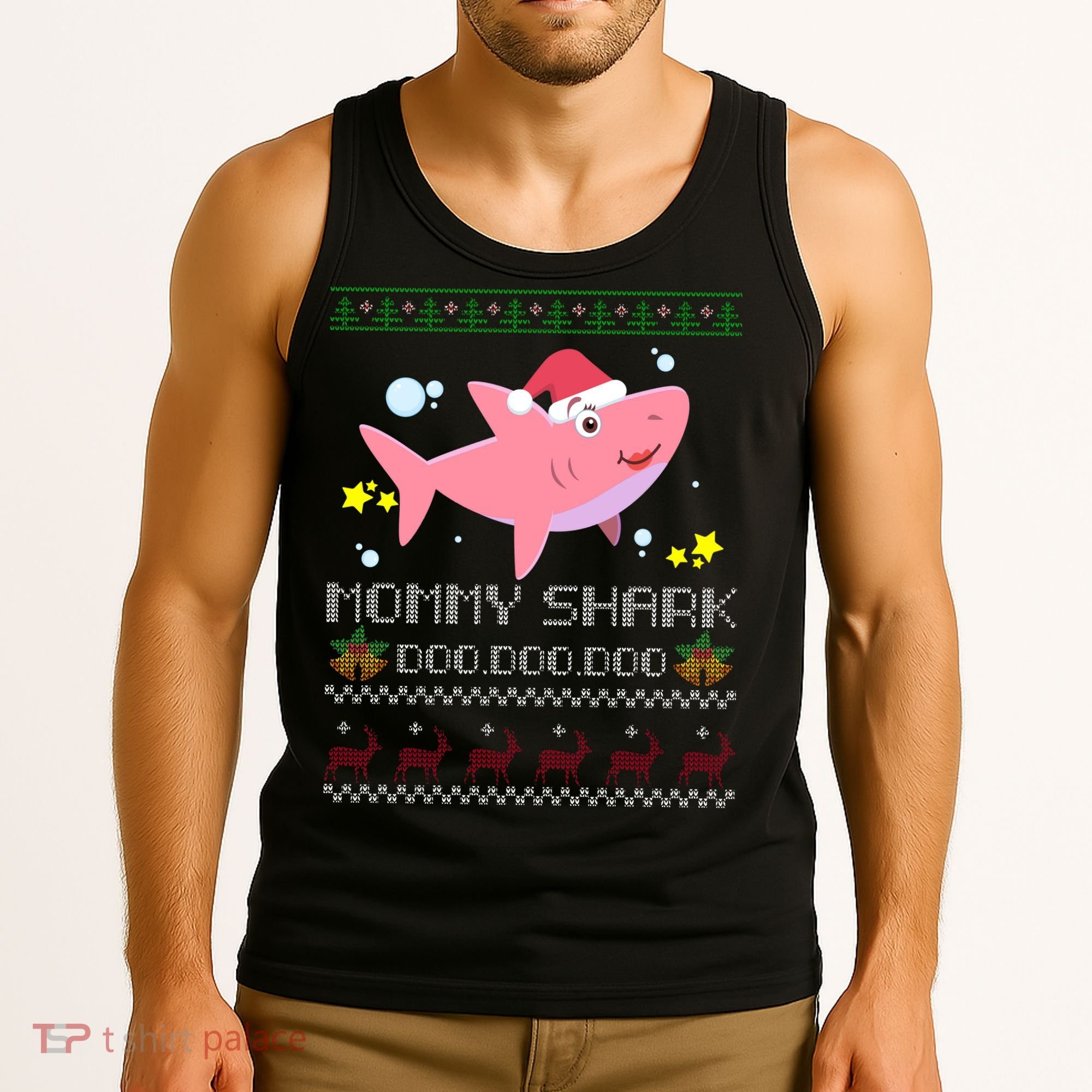 Christmas Mommy Shark Tank Top