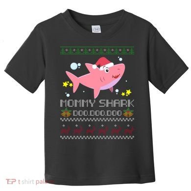 Christmas Mommy Shark Toddler T-Shirt