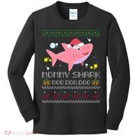 Christmas Mommy Shark Kids Long Sleeve Shirt thumb 0