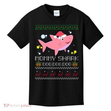 Christmas Mommy Shark Kids T-Shirt