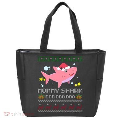 Christmas Mommy Shark Tote Bag