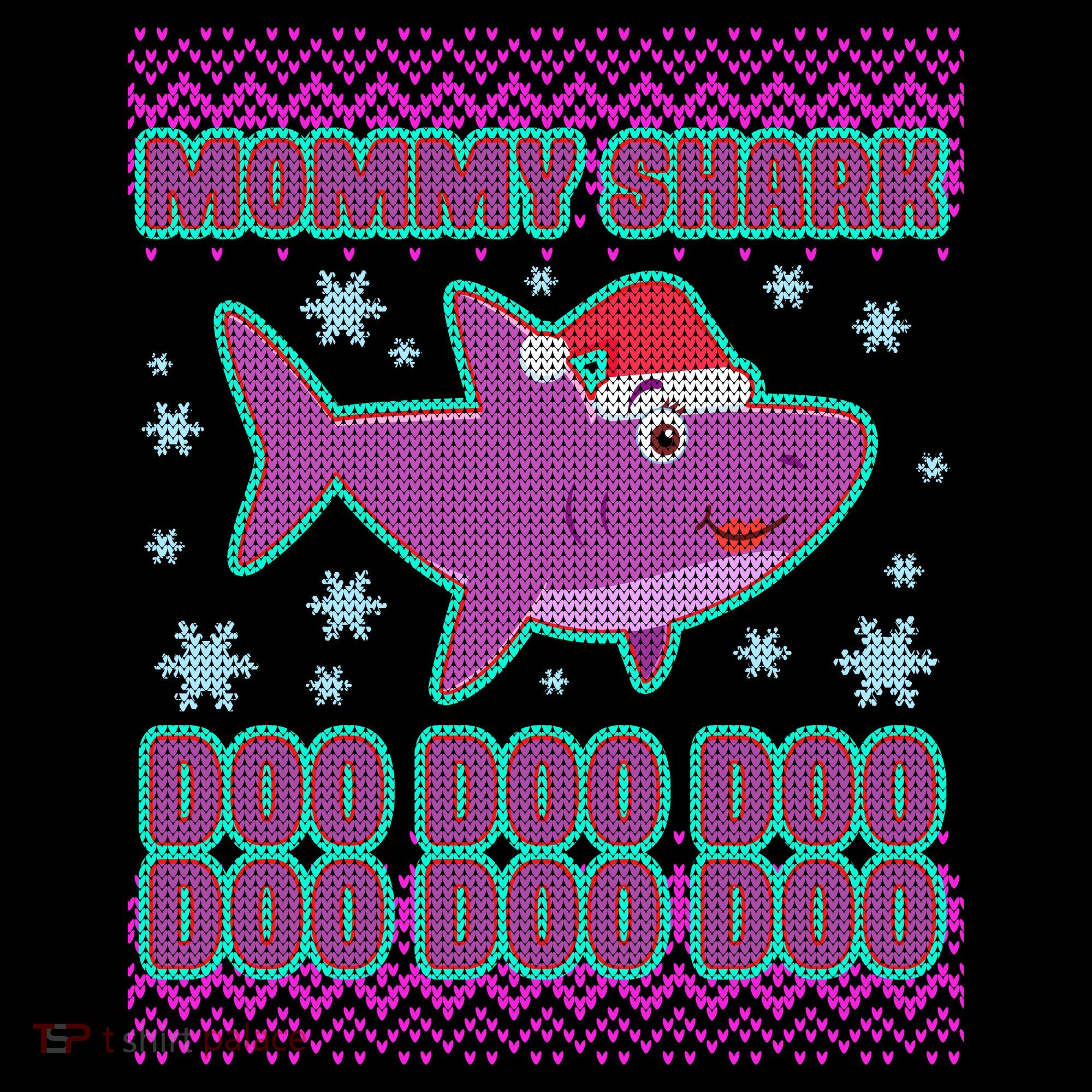Christmas Mommy Shark Doo Doo Doo Apron