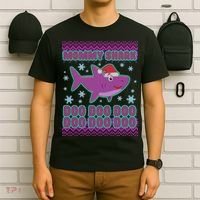 Christmas Mommy Shark Doo Doo Doo T-Shirt thumb 6