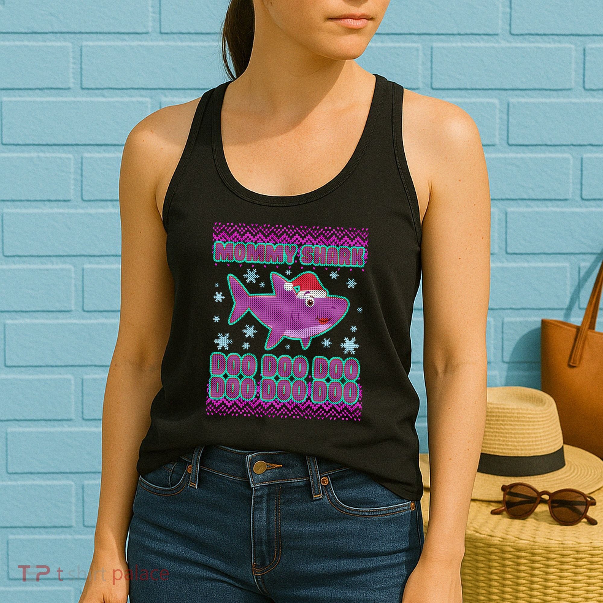 Christmas Mommy Shark Doo Doo Doo Women's Tank Top
