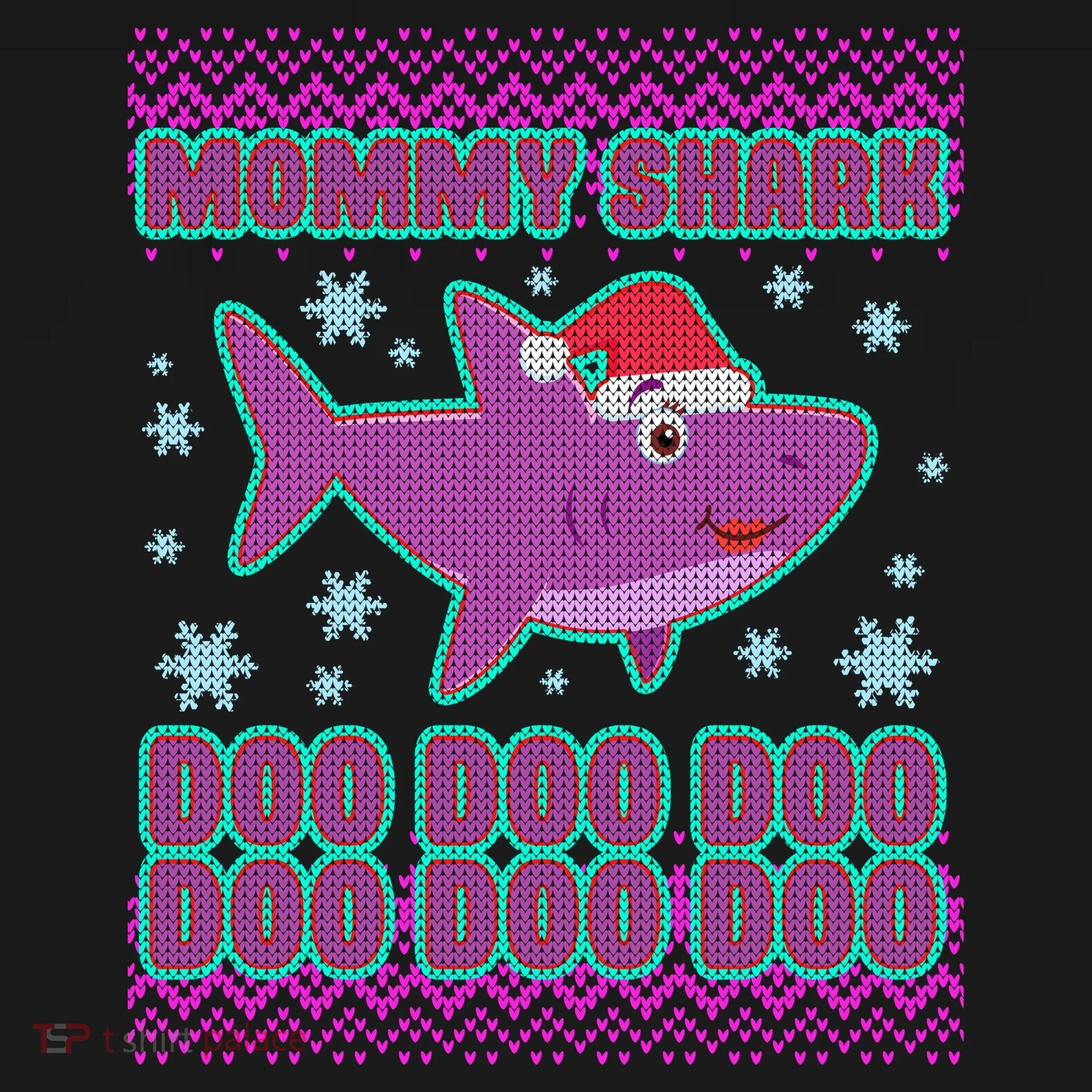 Christmas Mommy Shark Doo Doo Doo Toddler Hoodie