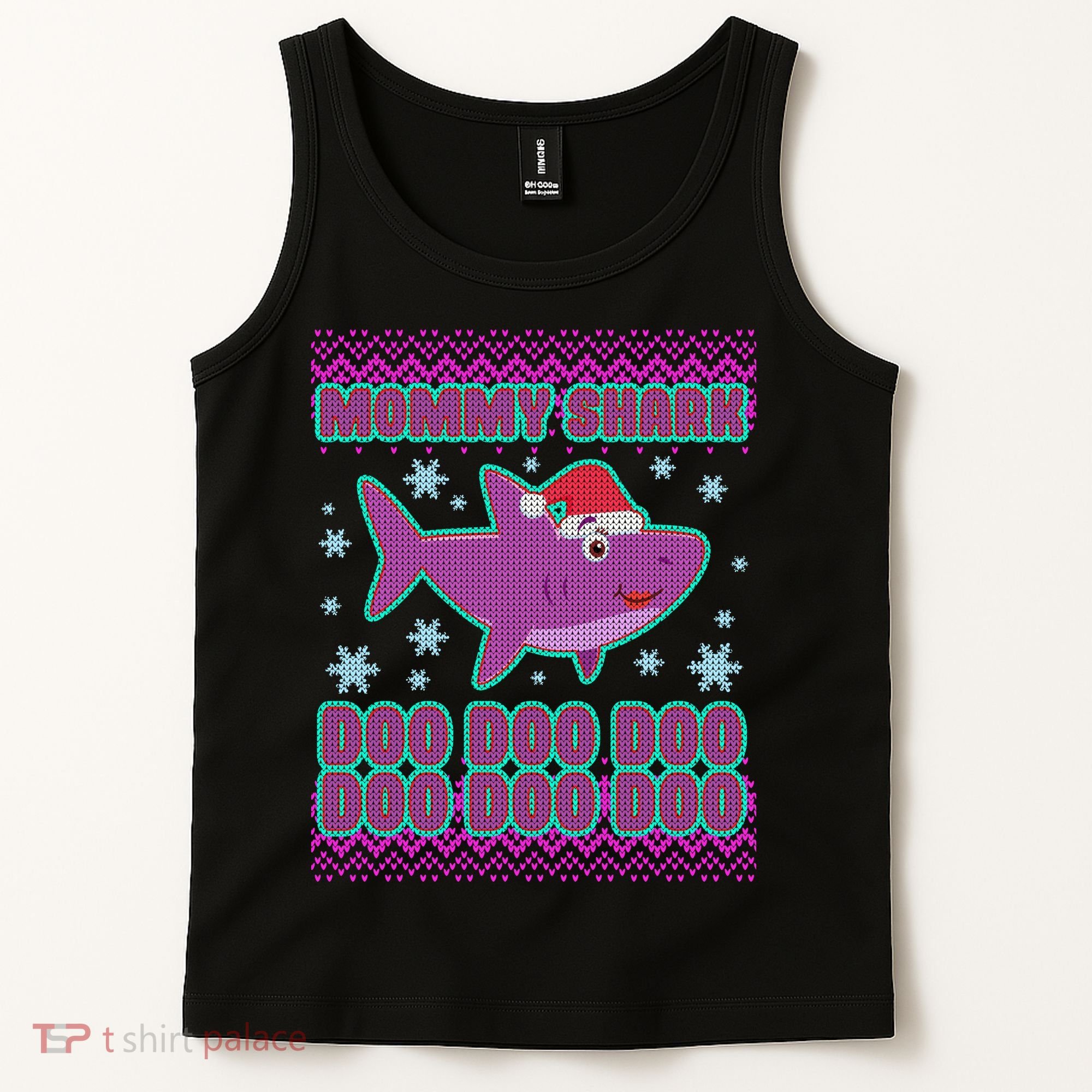 Christmas Mommy Shark Doo Doo Doo Tank Top