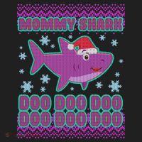 Christmas Mommy Shark Doo Doo Doo Golf Towel thumb 3