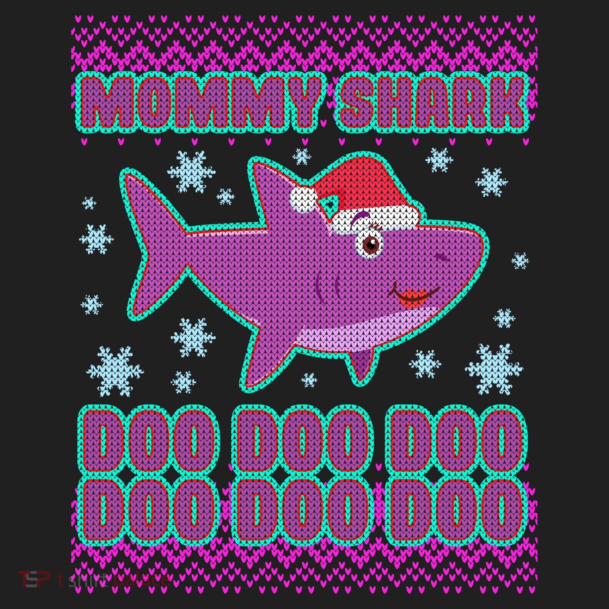 Christmas Mommy Shark Doo Doo Doo Golf Towel
