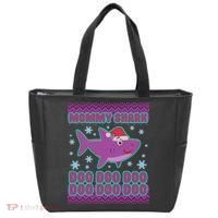 Christmas Mommy Shark Doo Doo Doo Tote Bag thumb 0