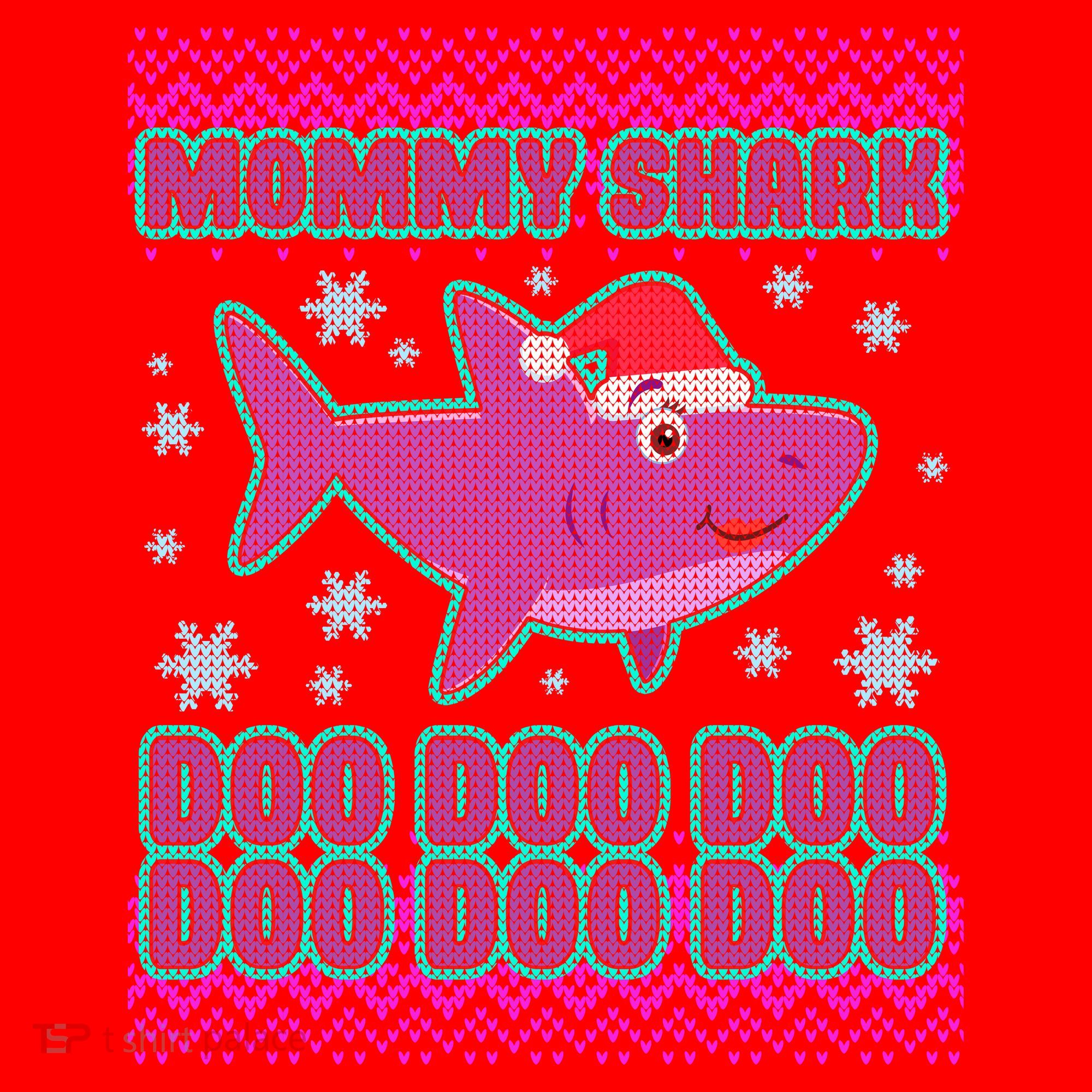 Christmas Mommy Shark Doo Doo Doo Santa Hat