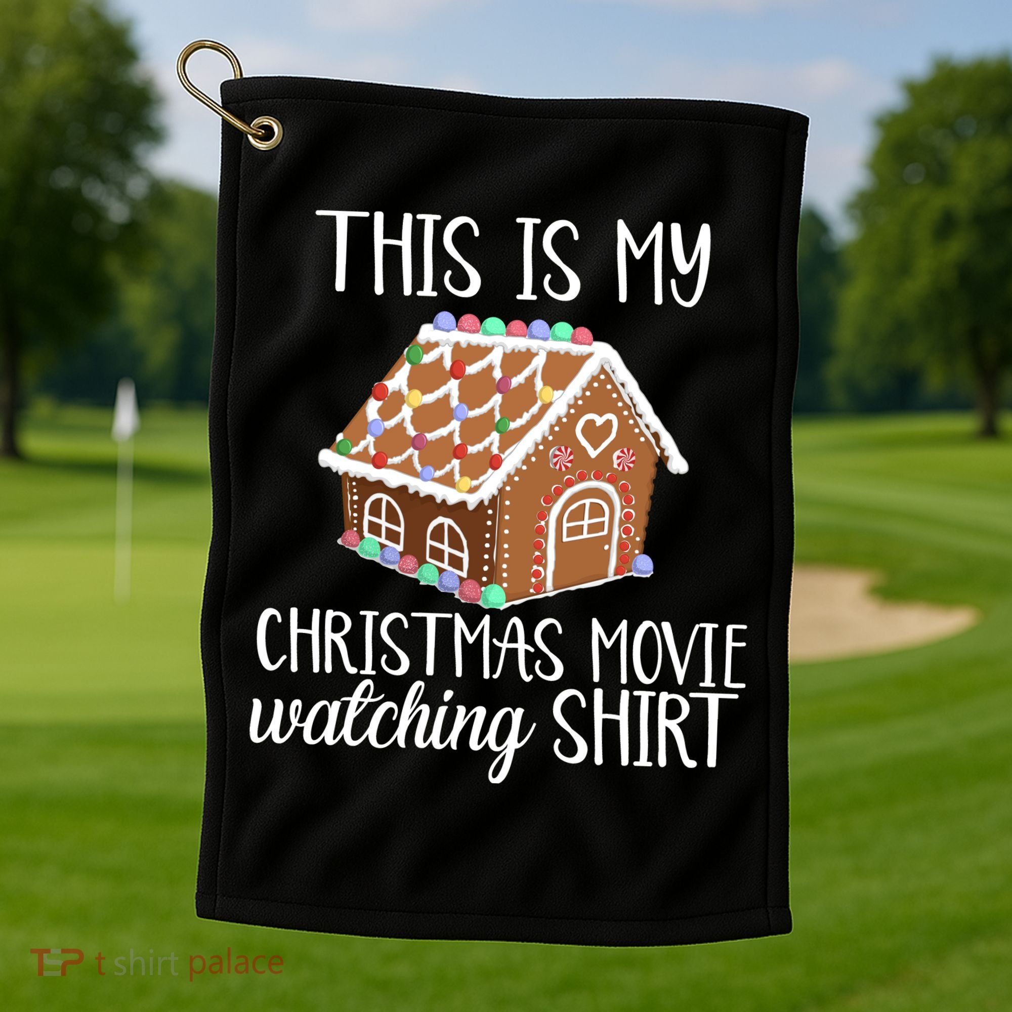 Christmas Movie Watching Golf Towel
