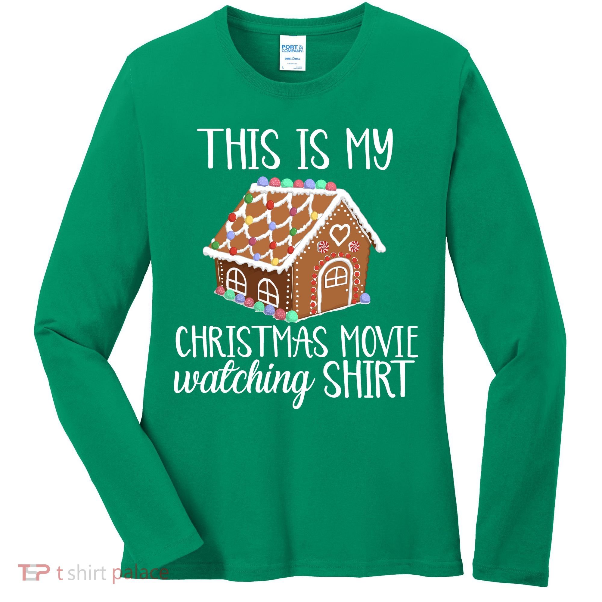 Christmas Movie Watching Women's Long Sleeve Shirt