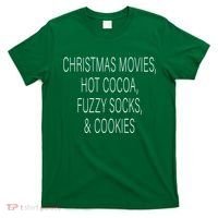 Christmas Movies Hot Cocoa Fuzzy Socks & Cookies T-Shirt thumb 0