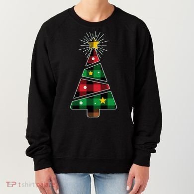 Christmas Multi Plaid Tree Women's Sweatshirt