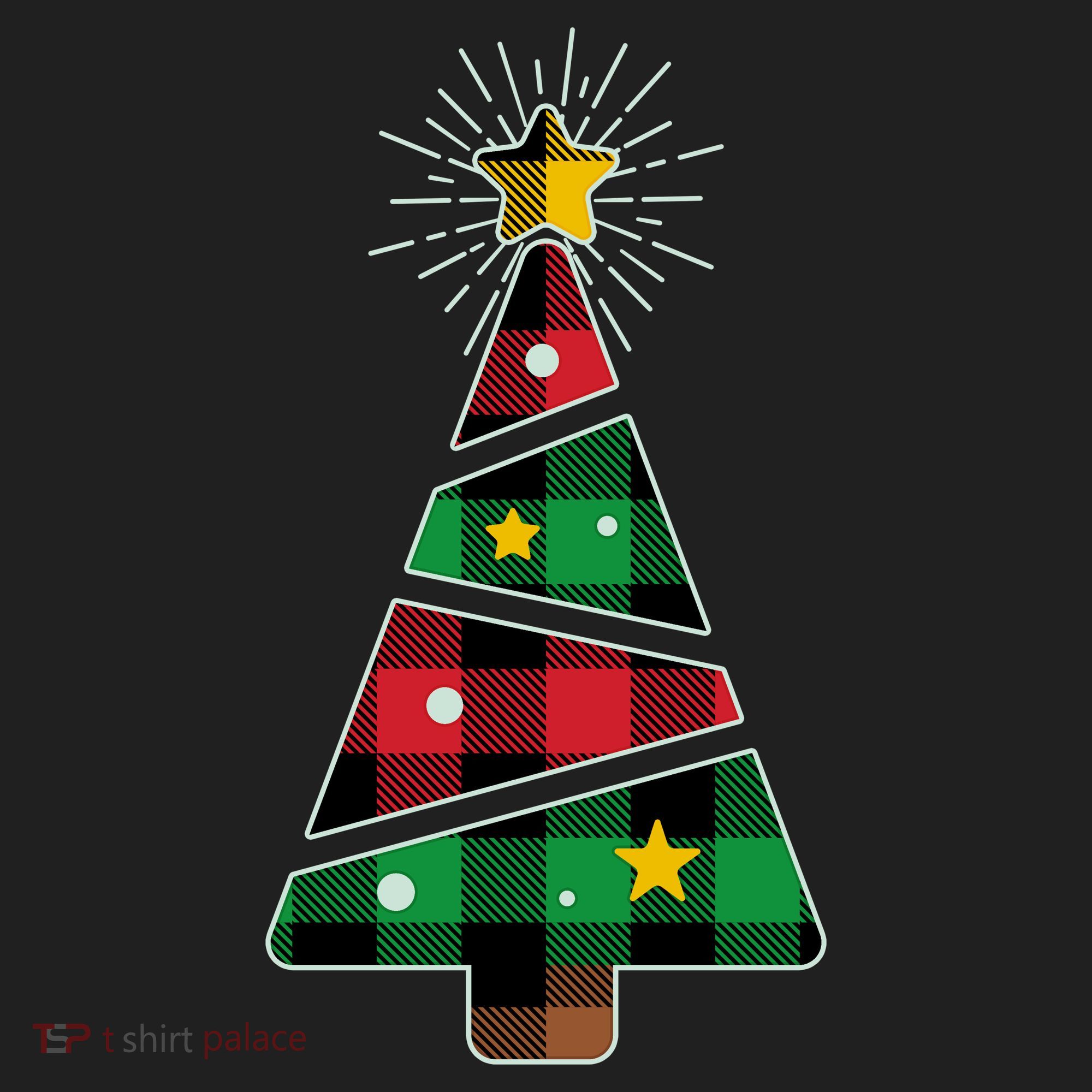Christmas Multi Plaid Tree Women's Sweatshirt