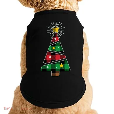 Christmas Multi Plaid Tree Doggie Tank